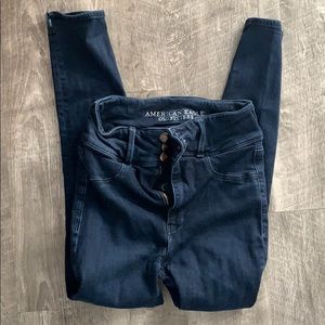 American eagle dark wash denim